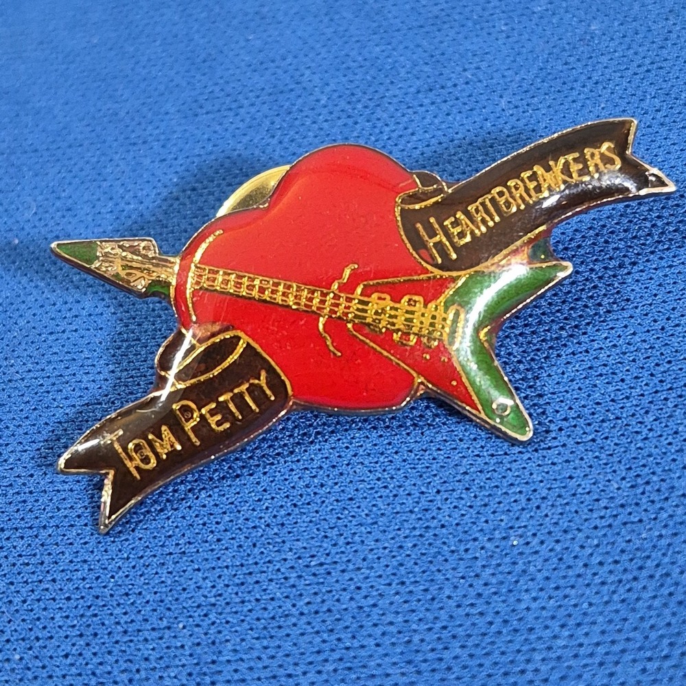 Tom Petty And The Heartbreakers Hat Lapel Pin Vintage Enamel